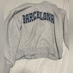 Barcelona H&M Crewneck Sweatshirt Gray